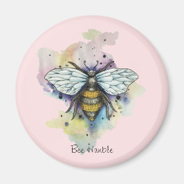 Cute Bee and Rainbow Tvättar magnet