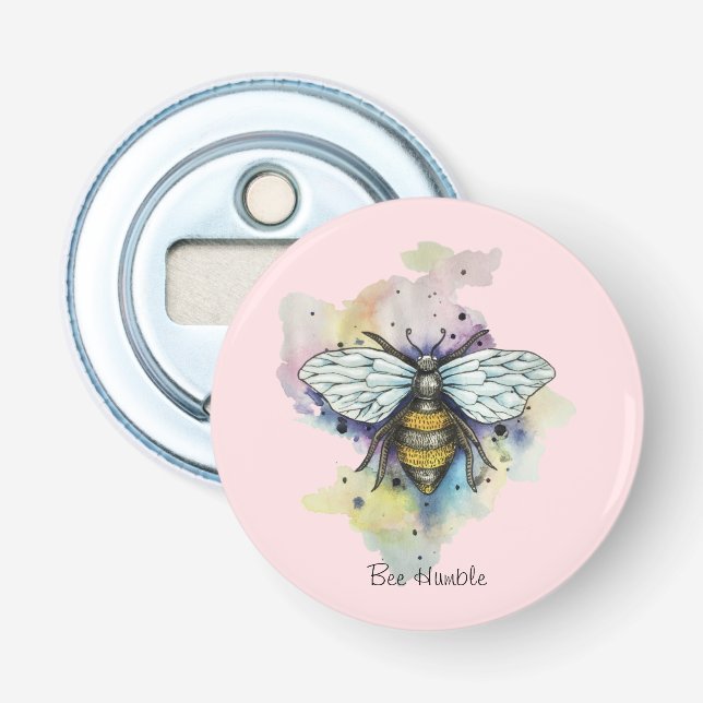 Cute Bee and Rainbow Tvättar öppnare för Flaska (Framsidan)