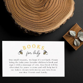 Cute Bee Baby Shower Bok för Baby-höljekort Tilläggskort