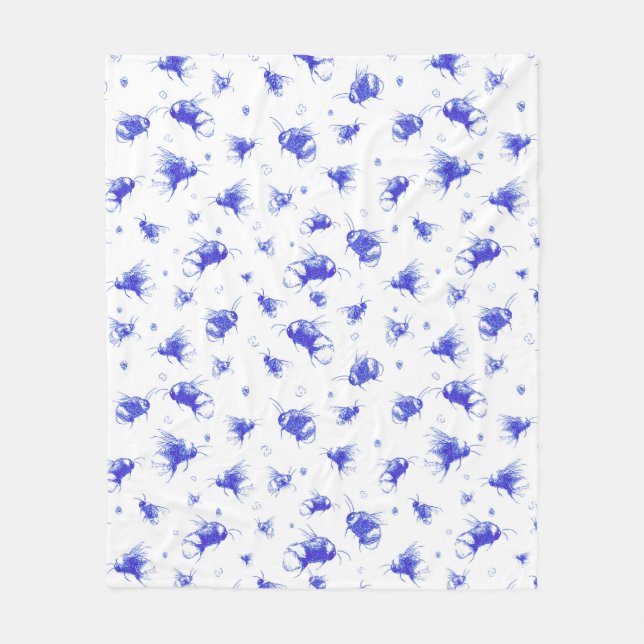 Cute Bee Blanket | Mysiga födelsedag i Mamma Fleecefilt (Framsidan)