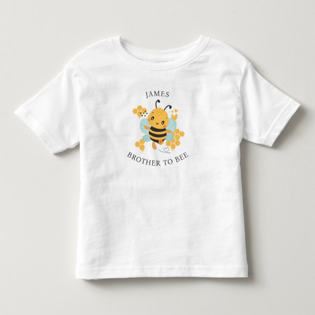 Cute bee Boy Namn Brother till bi T Shirt (Framsida)