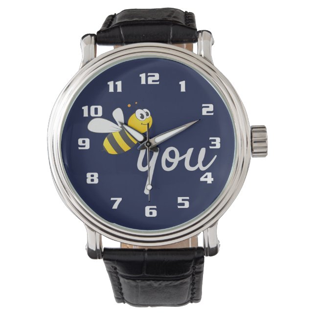 Cute Bee du är du Armbandsur (Framsida)