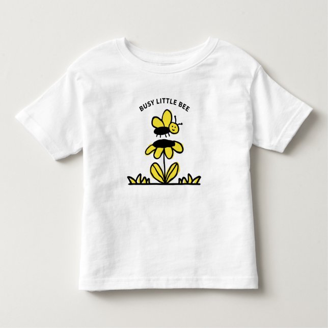 Cute Bee Flower T Shirt (Framsida)