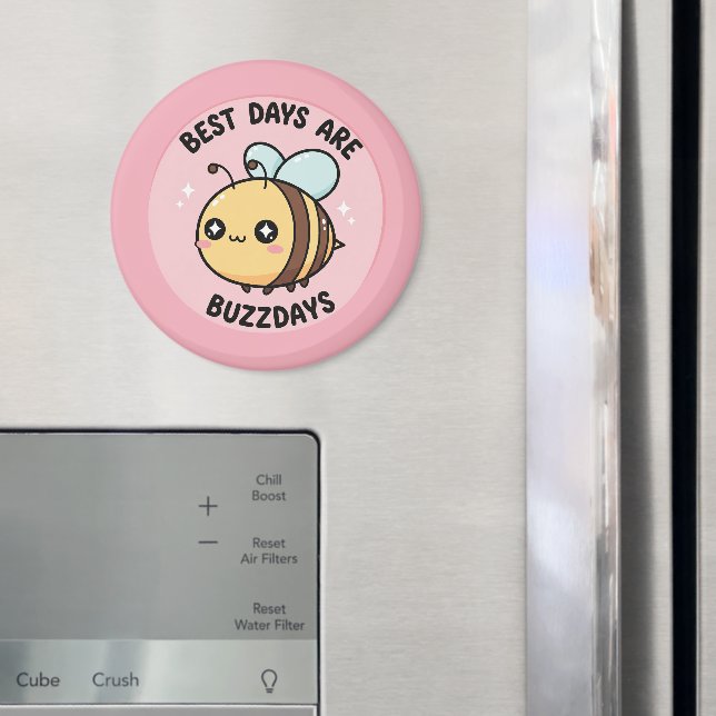 Cute Bee Fridge Magnet – Kawaii Bumblebee Decor (In Situ (Fridge))
