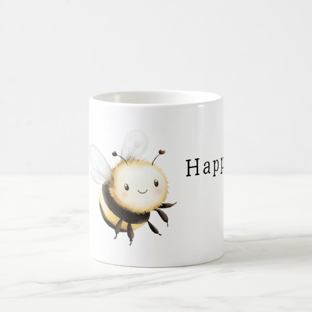 Cute Bee Happy   Kaffemugg (Center)