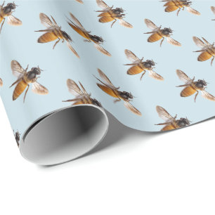 Cute Bee honeybee bumblebee bin mönster Presentpapper
