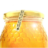 Cute Bee Infant Warning honey Lid Security Label