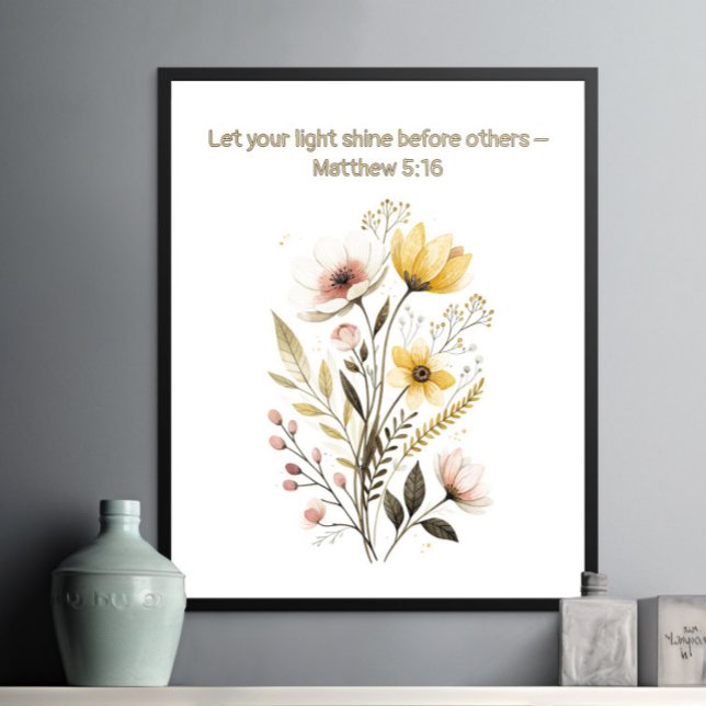 Cute Bee inspirational Bible Verse Wall Art Poster (Skapare uppladdad)