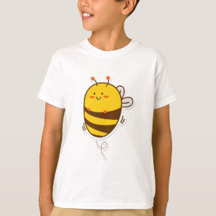Cute Bee Kawaii Teckning T Shirt
