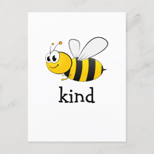 Cute Bee Kind Helg Vykort
