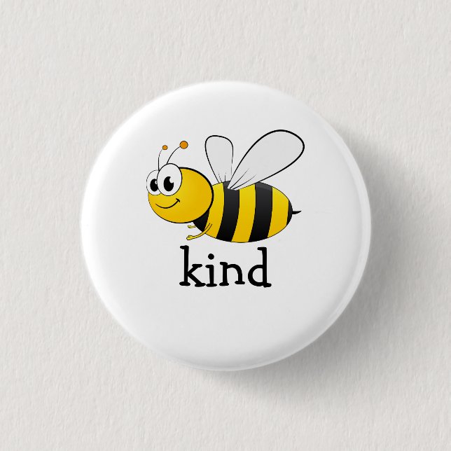 Cute Bee Kind Knapp (Framsida)