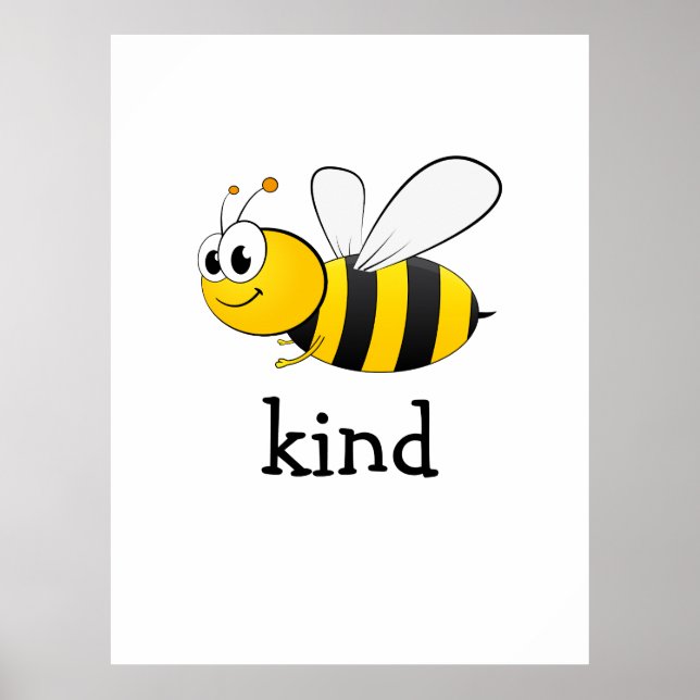 Cute Bee Kind Poster (Framsidan)