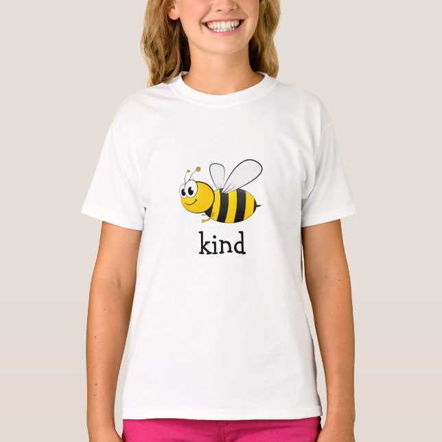 Cute Bee Kind T Shirt (Framsida)