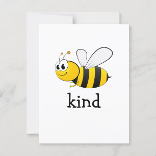 Cute Bee Kind Vykort
