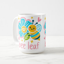 Cute Bee Leaf  Inspirational for Yoga practitioner Kaffemugg
