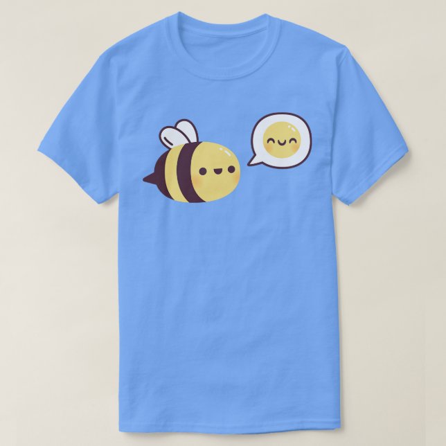 Cute Bee Lycklig Emoji Doodle T Shirt (Design framsida)