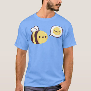 Cute Bee Lycklig Emoji Doodle T Shirt