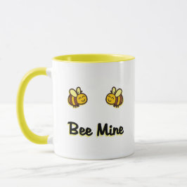 Cute Bee Mine Spaced Retro Humla Light-Färg Mugg