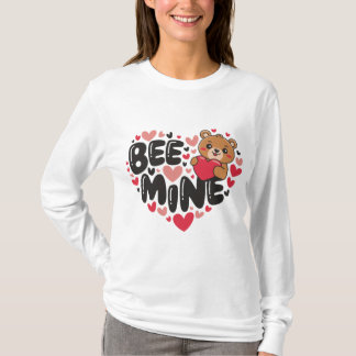 Cute Bee Mine Teddy Bear Valentine's Day T Shirt