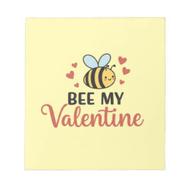 Cute Bee My Valentine Anteckningsblock