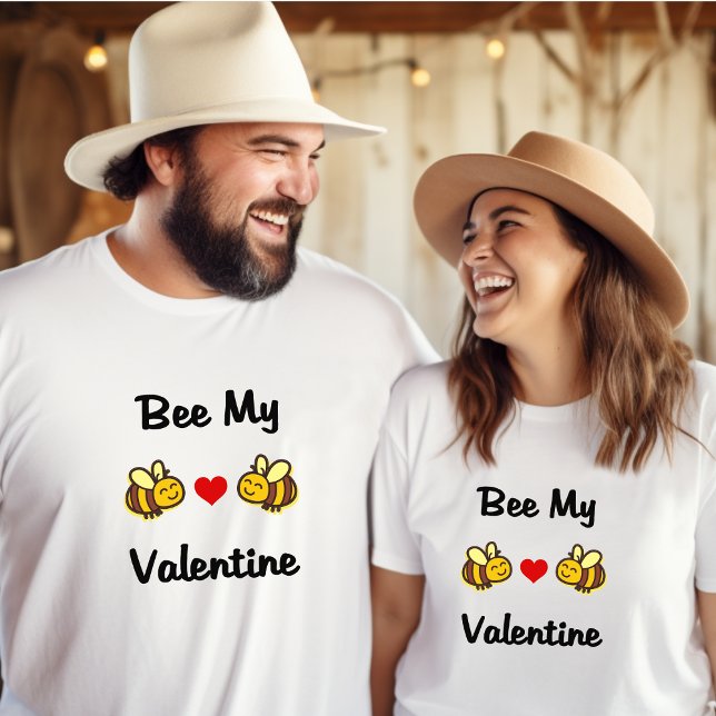Cute Bee My Valentine Humla Light-Färg T Shirt (Skapare uppladdad)