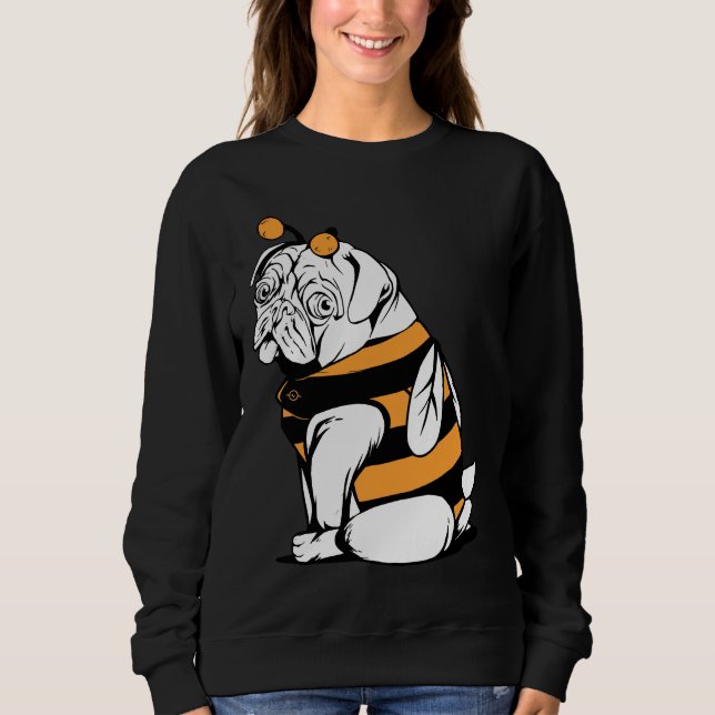 Cute Bee Pug Classic T-Shirt 893 (Framsida)