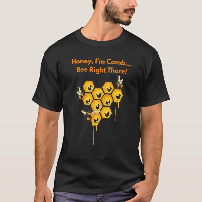Cute Bee Pun T Shirt (Framsida)