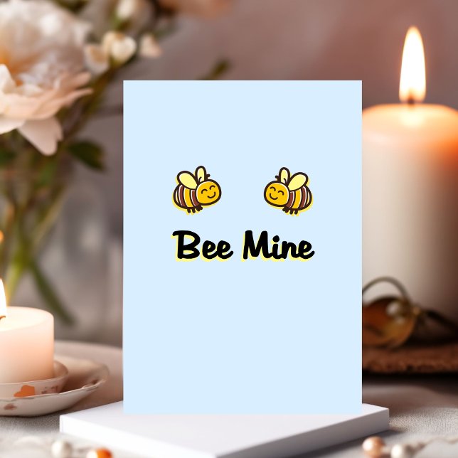 Cute Bee Retro Humla Light-Färg Julkort (Skapare uppladdad)