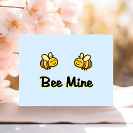 Cute Bee Retro Humla Light-Färg Vykort