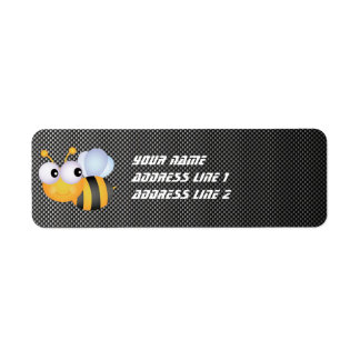 Cute Bee; Sleek Returadress Etikett