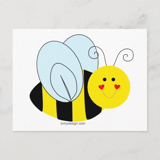 Cute Bee Vykort (Framsida)