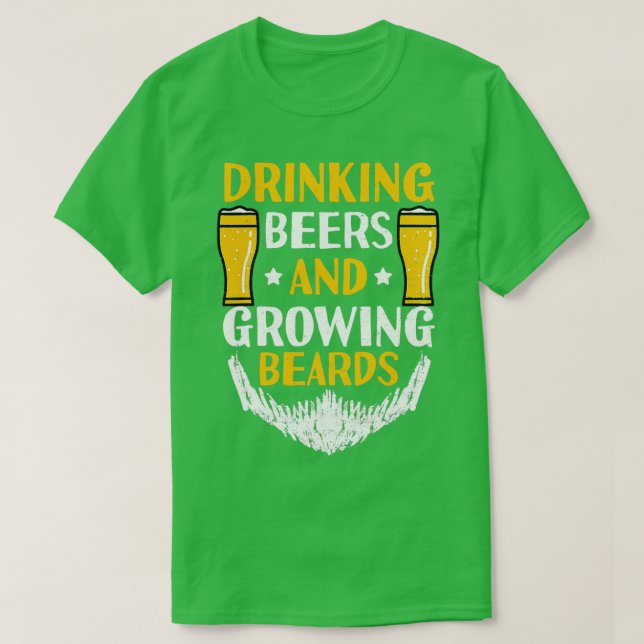 Cute Beer Drinking Öl Odling T Shirt (Design framsida)