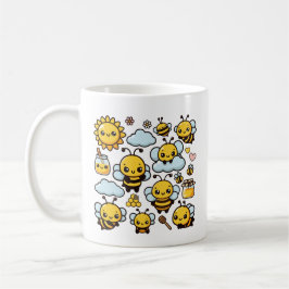 Cute bees kaffemugg