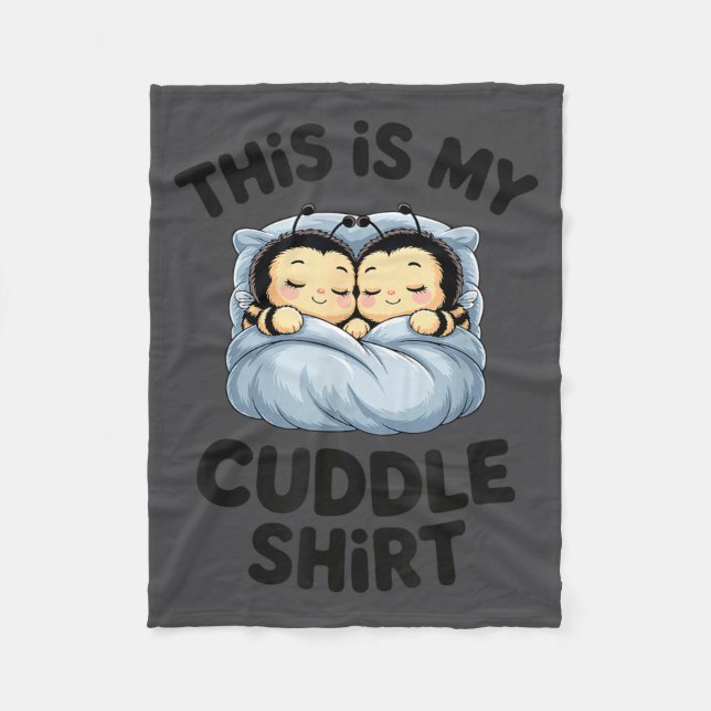 Cute Bees Snuggle This Is My Cuddle  Fleecefilt (Framsidan)