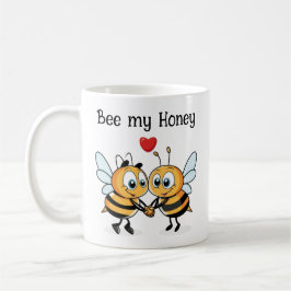 Cute Bees Valentine Kaffemugg