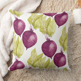 Cute Beet Watercolor Mönster Kudde