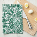 Cute Beetles Mandala Hand-Drawn Kökshandduk<br><div class="desc">Den här unika kökshandduken har en invecklad,  handdragen mandala av skalbaggar och naturen inslag.</div>