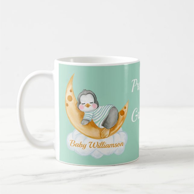 Cute befordrad till Grandma Baby Penguin Coffee Mu Kaffemugg (Vänster)