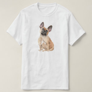 Cute beige färg Fransk bulldog T Shirt