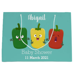 Cute bell pepper capsicum trio singel tecknad