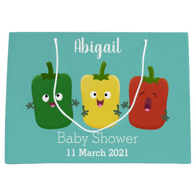 Cute bell pepper capsicum trio singel tecknad (Framsidan)