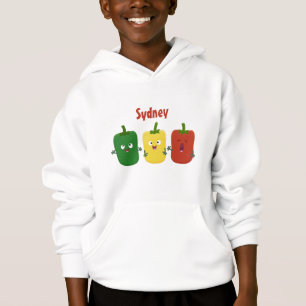 Cute bell pepper capsicum trio singel tecknad t shirt