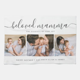 Cute Beloved mamma Mamma Mors dag fotokollage Kökshandduk