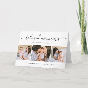 Cute Beloved mamma Mamma Mors dag fotokollage Kort