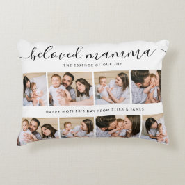 Cute Beloved mamma Mamma Mors dag fotokollage Prydnadskudde