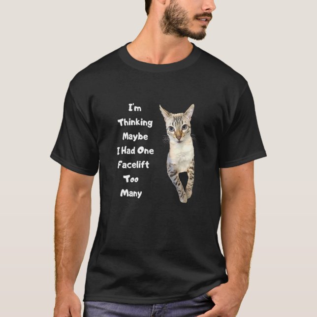 Cute Bengal Cat Ögon Ansikte Hiss Parody Bevalt Bl T Shirt (Framsida)