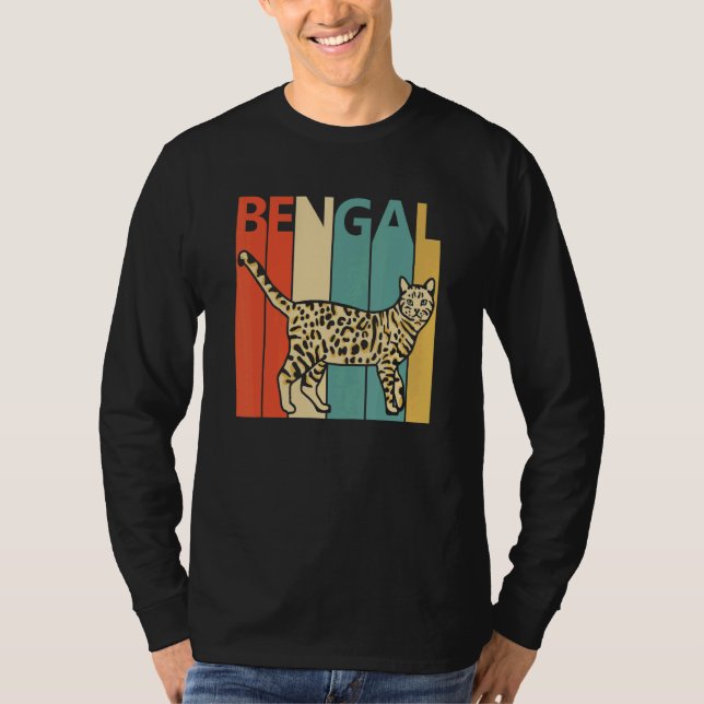 Cute Bengal Cat T Shirt (Framsida)