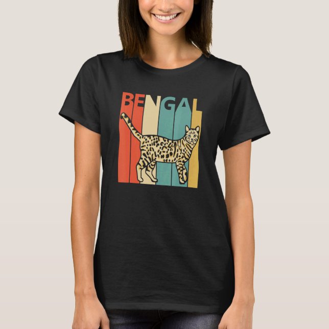 Cute Bengal Cat T Shirt (Framsida)