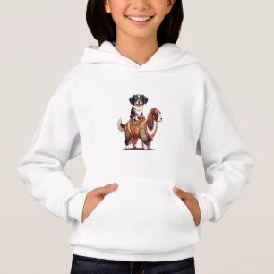 Cute Bernese Hund Riding på Llama T Shirt
