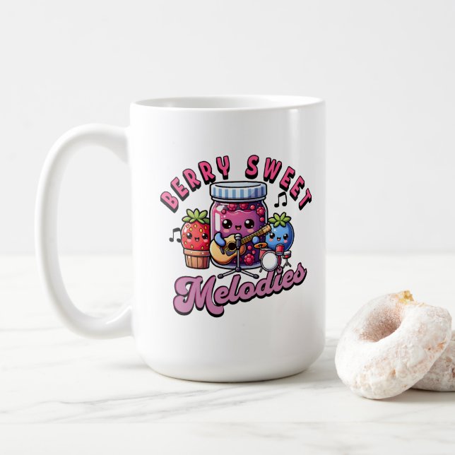 Cute Berries Jamming Sweet Melodies Kaffemugg (Med munk)